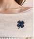 XSB120 - Four Leaf Clover Saree Brooch